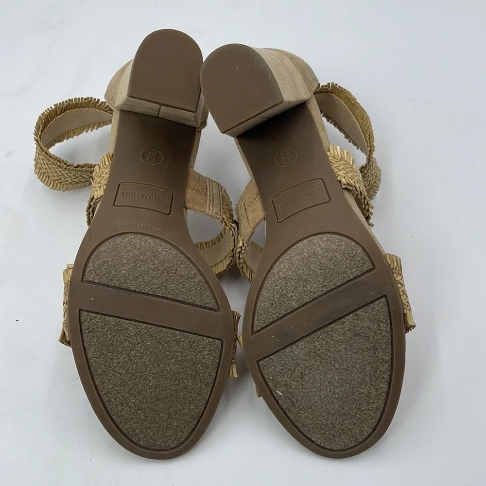Sam & Libby Strappy Raffia Block Heel - Picture 4 of 8